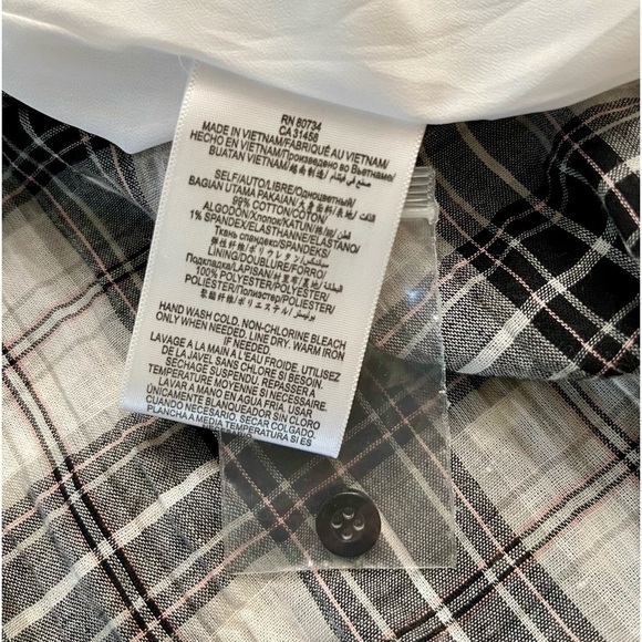 BCBGENERATION,NWOT, LENA, BLACK & WHITE PLAID, SPAGHETTI STRAP,MINI DRESS.SIZE S - Picture 7 of 8